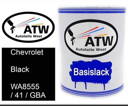 Chevrolet, Black, WA8555 / 41 / GBA: 1L Lackdose, von ATW Autoteile West.